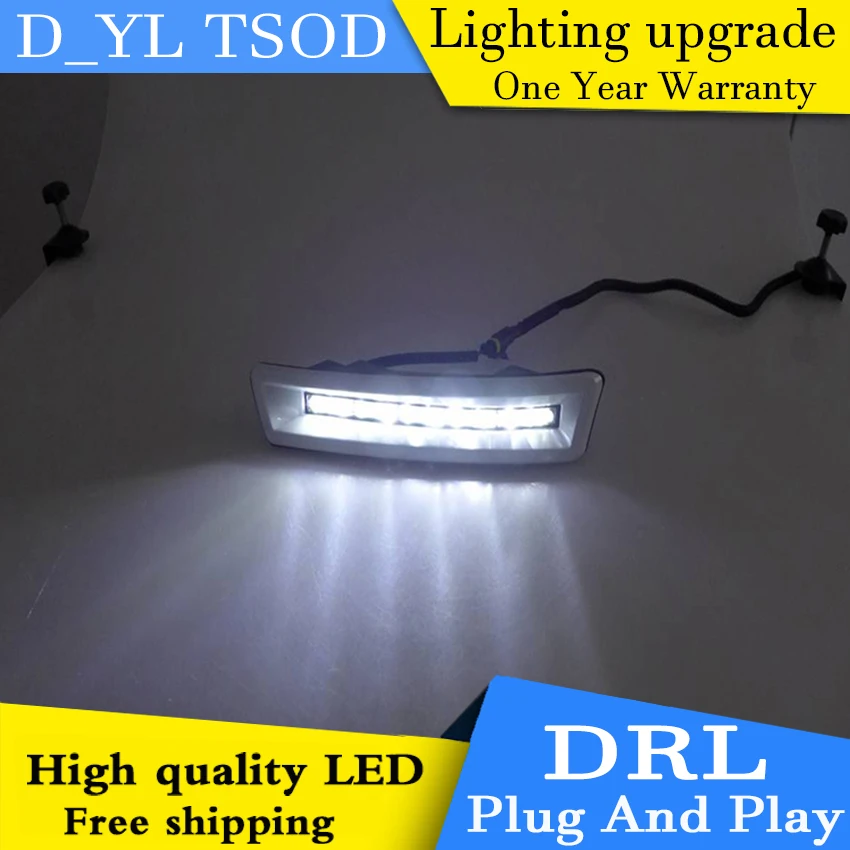 

Car styling For Land Cruiser FJ200 2012-2014 LED DRL Land Cruiser High brightness guide DRL led fog lamps daytime running lights