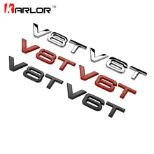 Yeni V6T V8T 3D Metal çamurluk yan gövde rozet amblem Sticker Ho araba oto otomobiller için Audi A4 A3 A5 a6 A1 Q3 Q5 Q7 araba-styling