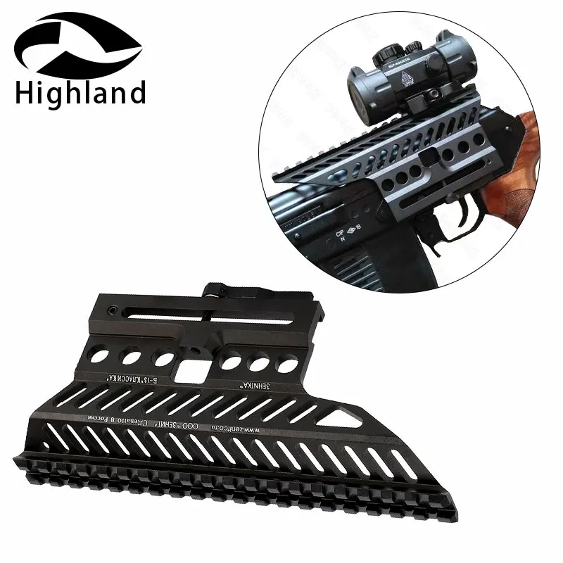 

Hunting Airsoft AK47 74 Rifle Side Optic Mount Quick Detach Scope Rail Base Low Weight and Strength Picatinny Weaver Mounting