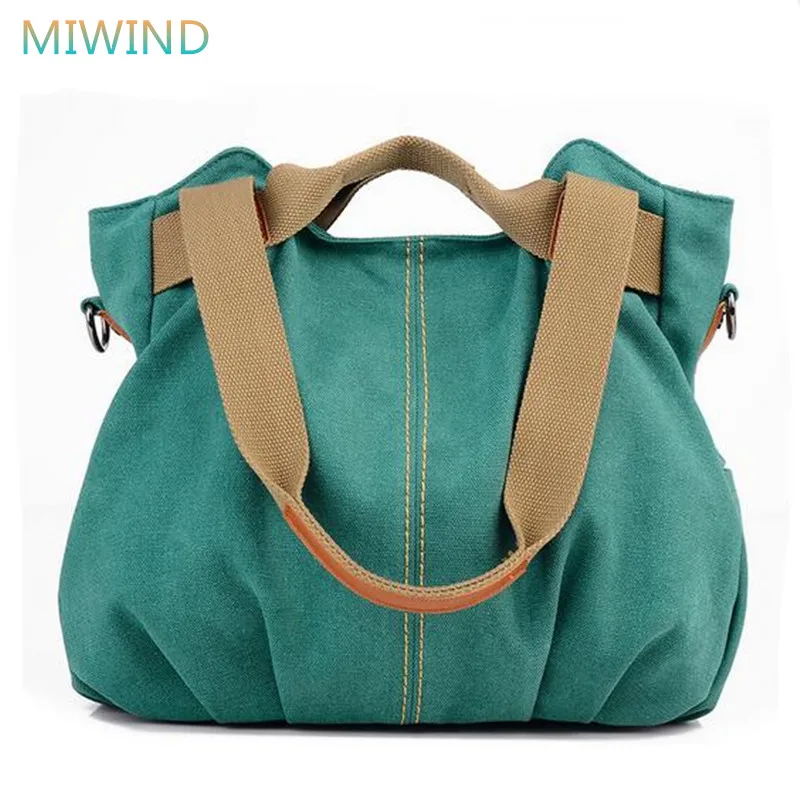 MIWIND Brand 2017 Hot Canvas Handbags Casual Women Messenger Bags Designer Vintage Fashion Crossbody Shoulder Bag Ladies CB193