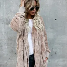 Новинка, меховые кардиганы для женщин, длинный рукав, выше размера, Зимние Повседневные Свободные Комбинезоны, топы, осенние пальто, женские свитера размера плюс 3XL