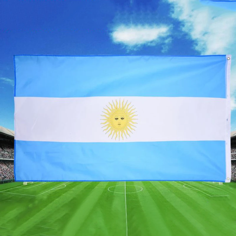 

KTLPARTY 90CM * 150CM football fan national flag cape for russia football football game fan decoration Argentina Spain