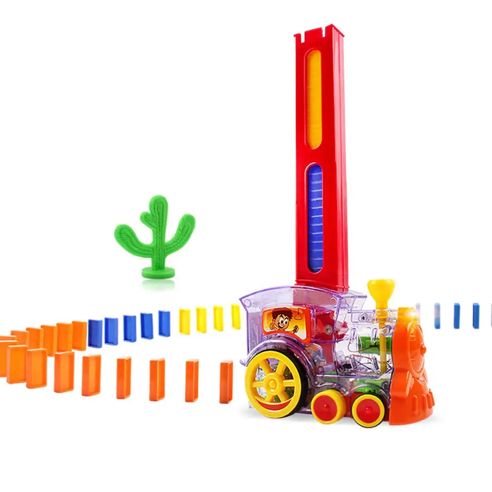 

Dominoes Rally Electric Train with Acousto-Optic Automatic Pendulum Chess,Play Train Set for Kid's Intelligence Education Toys