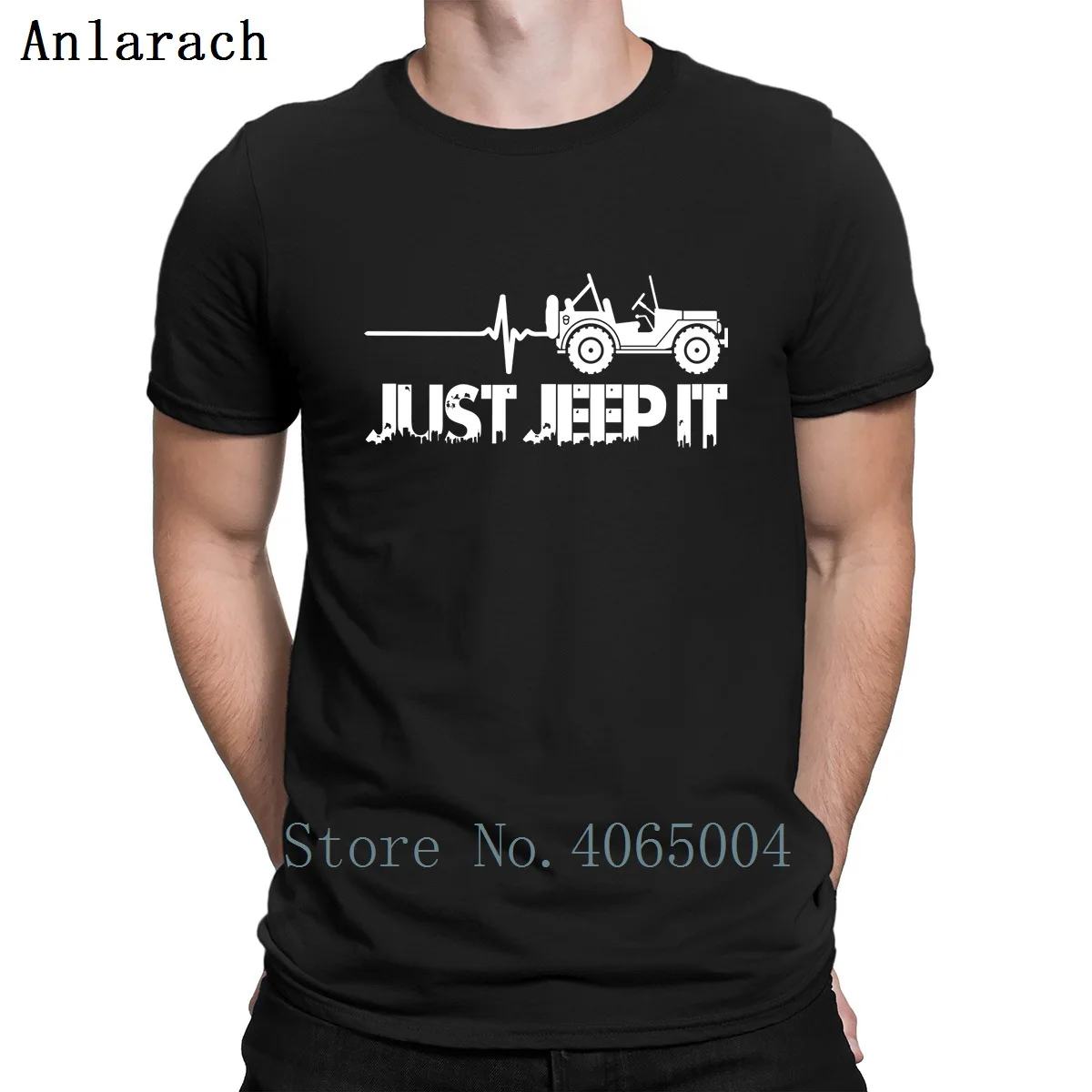 

Just Jeeps It Heartbeat T Shirt Pattern Designs New Fashion Tee Shirt Summer Style Round Neck Sunlight Letter T-Shirt