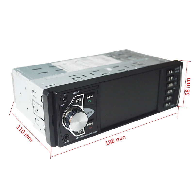 Автомагнитола 1 din 4022d fm радио автоаудио стерео Bluetooth Авторадио с поддержкой