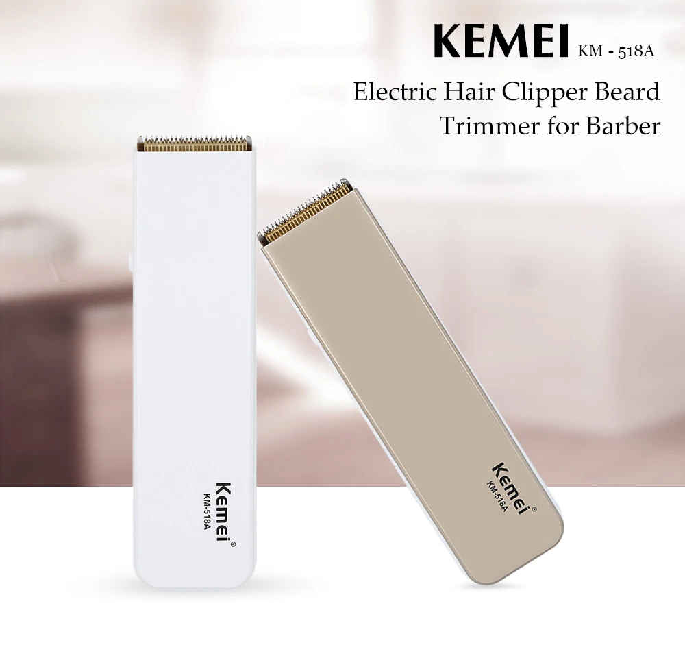 

KEMEI KM-518A Pro Hair Clipper Aluminum Alloy Rechargeable Electric Hair Trimmer Kemei Hair Removal Hair Cutting Machine For Man