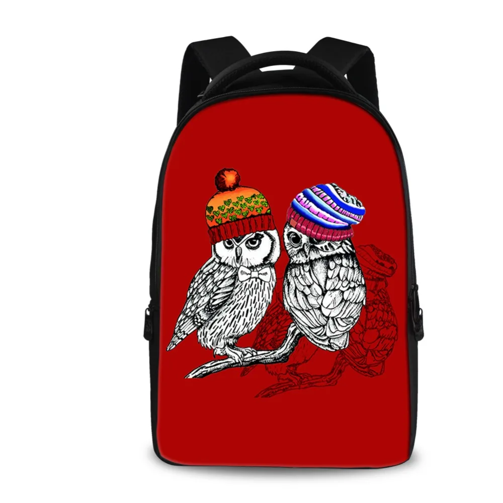 INSTANTARTS Women Red Backpacks for Senior High School College Students Big Size Tavel Laptop Daypacks Fashion