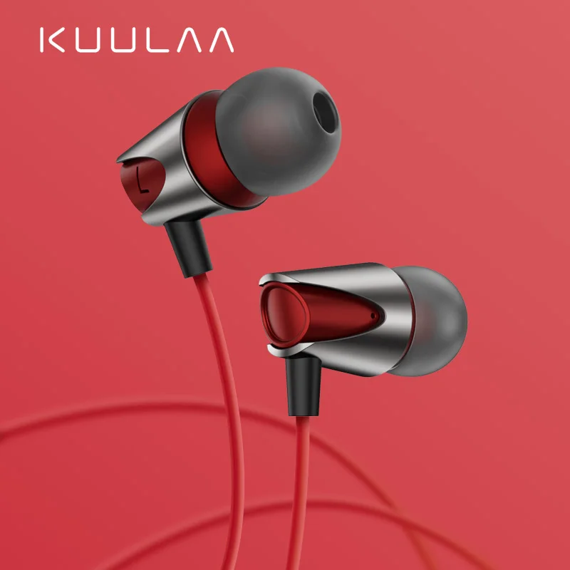 

KUULAA 3.5mm Jack In Ear Headphone Bass Wired Headset Sport Earphone With Mic Fone De ouvido For iPhone Xiaomi Mi Phone Computer