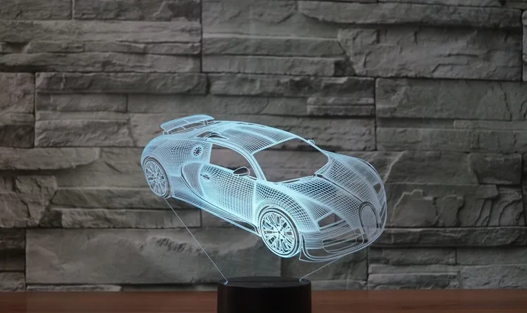 

2019 new car remote control 3D light colorful touch LED visual lamp atmosphere decorative lamp