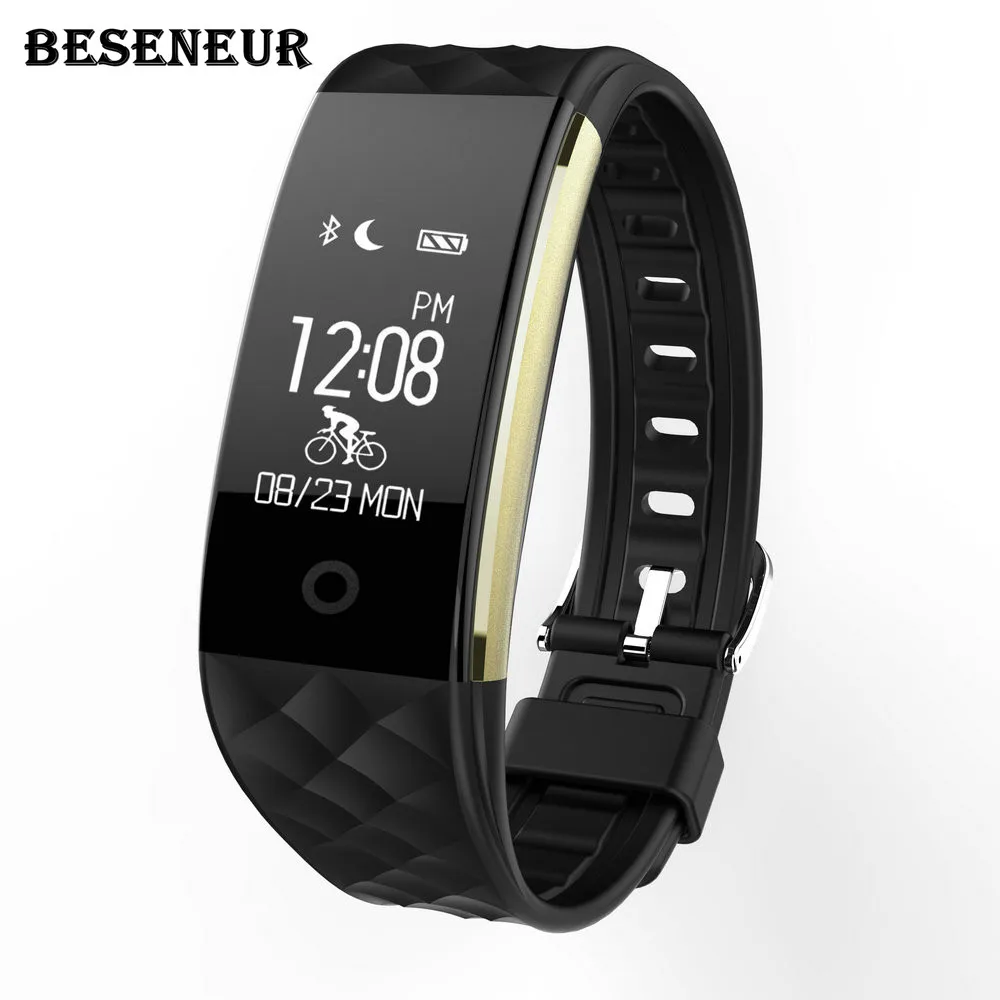Beseneur S2 смарт-браслет Сенсорный экран дистанционного Камера Фитнес трекер монитор сердечного ритма Смарт фитнес-браслет для IOS и Android