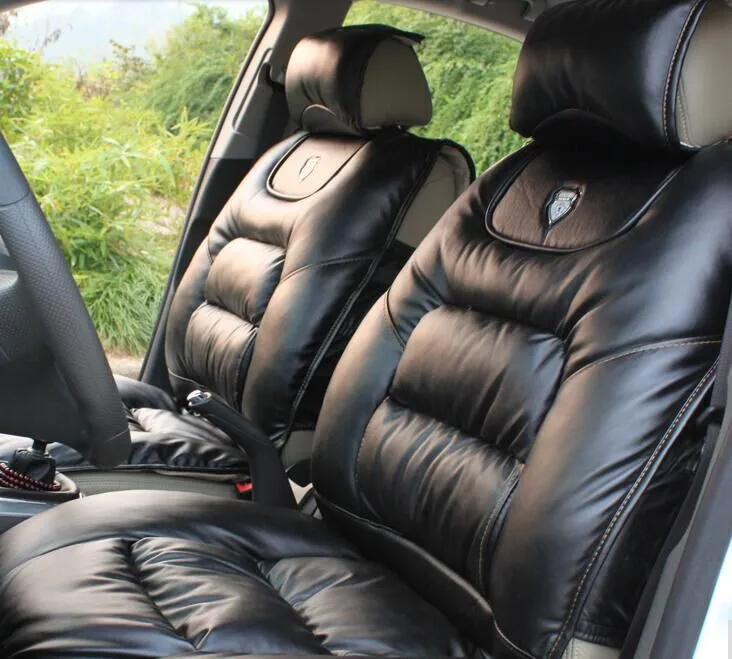 Leather Car Seat Protector Mat Auto Front Seat Cushion Single Fit