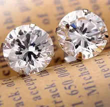 Fashion Noble Jewelry Crystal Rhinestone Silver Plated Stud font b Earrings b font Piercing Ear Studs