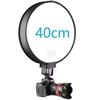 

40cm Mini flash diffuser Portable SoftBox Small Round diffuser Photo Studio Shooting Tent For Yongnuo Flash Speedlight