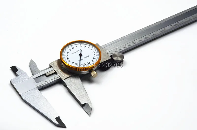 0-200 мм метрический измерительный инструмент штангенциркуль с циферблатом 8 дюймов 0,00" ударопрочный штангенциркуль толщина микрометра