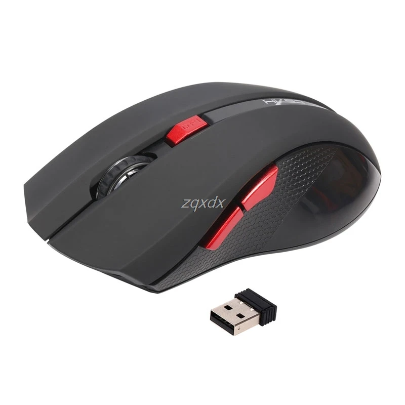 

Professional 2400DPI 6 Keys Optical Wireless Mause Ergonomic Mice Portable Mini USB Gamer Gaming Mouse For Computer PC Laptop