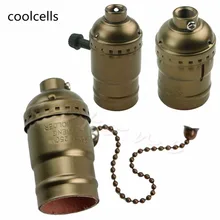 Алюминий E27 Edison Винтаж Ретро лампа база держатель подвесной светильник лампа винтовой разъем антикварные аксессуары лампы Цоколи