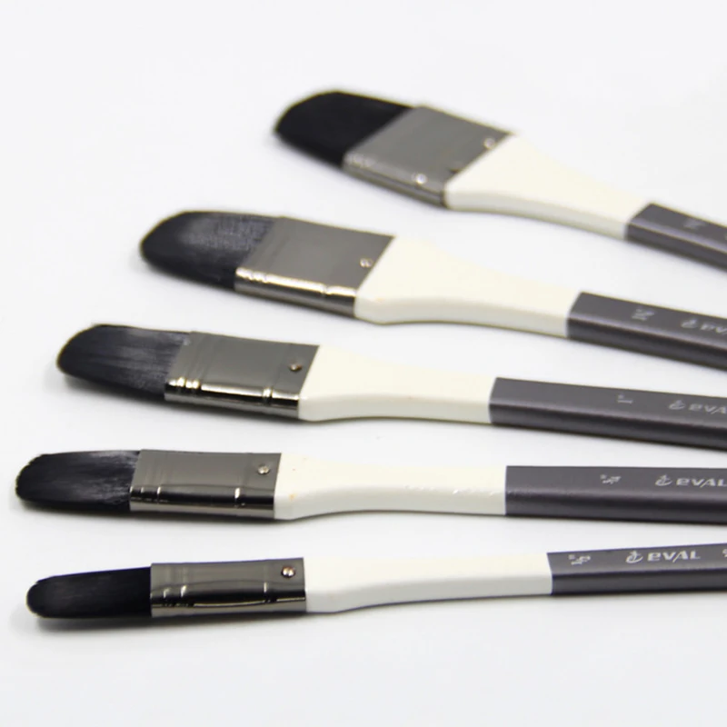 Escova de Nylon Escova de Pintura Preta de Alta Pintura a Óleo Pintura de Parede de Acrílico Forma de Avelã Pincel de Pintura Linha Qualidade 5 Pçs - Set Mew 9 Material escolar e de escritório