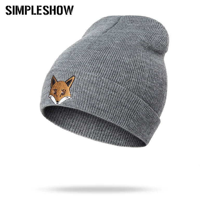 

SIMPLESHOW 2019 HOT Fashion Autumn And Winter Women's Casual Warm Hat Cute Cartoon Skullies Beanie Hat Ladies Winter Wool Cap