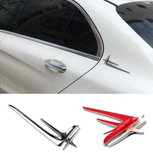 2 шт. Fender сторона Стикеры 3D Mettal для Mercedes AMG W212 W124 W211 W210 W202 W163 C200L C260L
