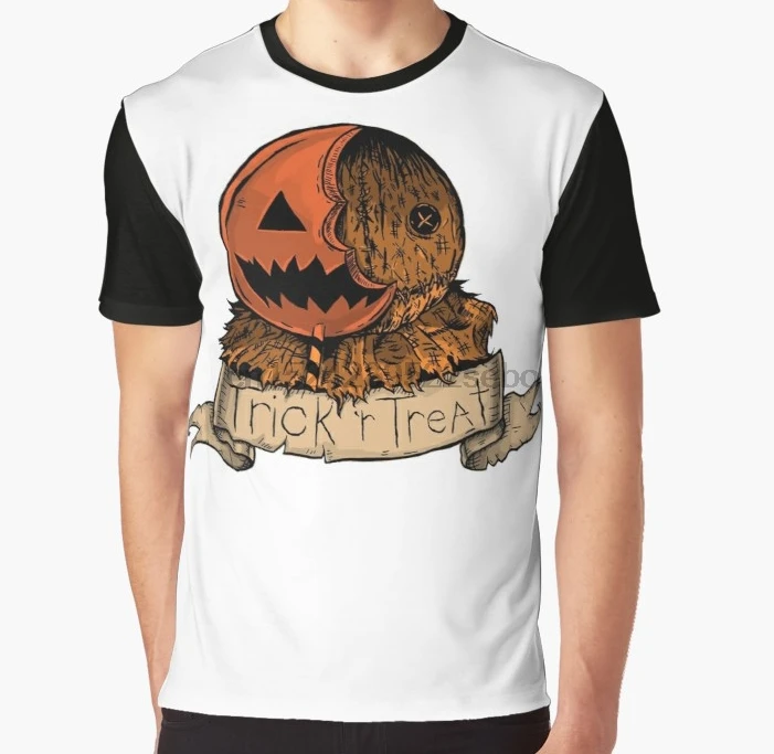 

All Over Print 3D Women T Shirt Men Funny tshirt Trick R Treat Sam Graphic T-Shirt