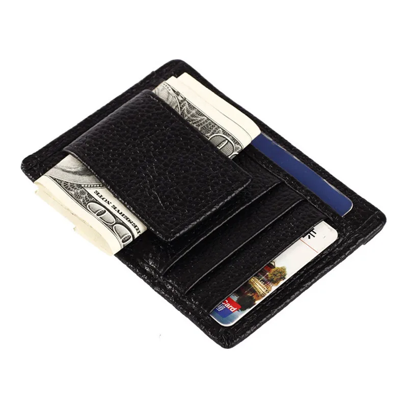 0 : Buy Mini Wallets Small Purse PU Leather Money Clip Mens Wallet ID Card Purses ...