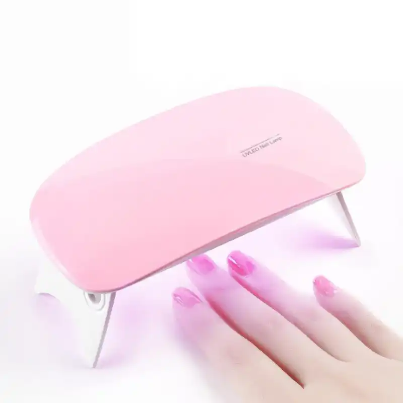 mini lampara portatil de 6w para unas secador de esmalte de unas de gel lampara con forma de raton acrilico luz de curado secador de unas