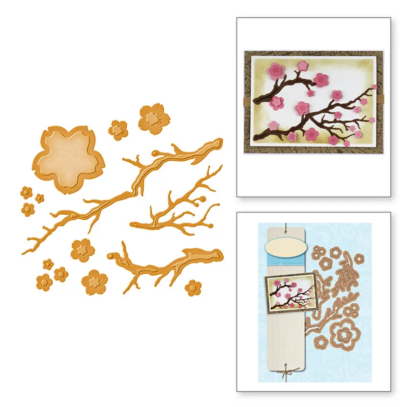

Eastshape Cherry Blossoms Dies Flower Branch Metal Cutting Dies New 2019 Scrapbooking for Card Making DIY Embossing Craft Dies