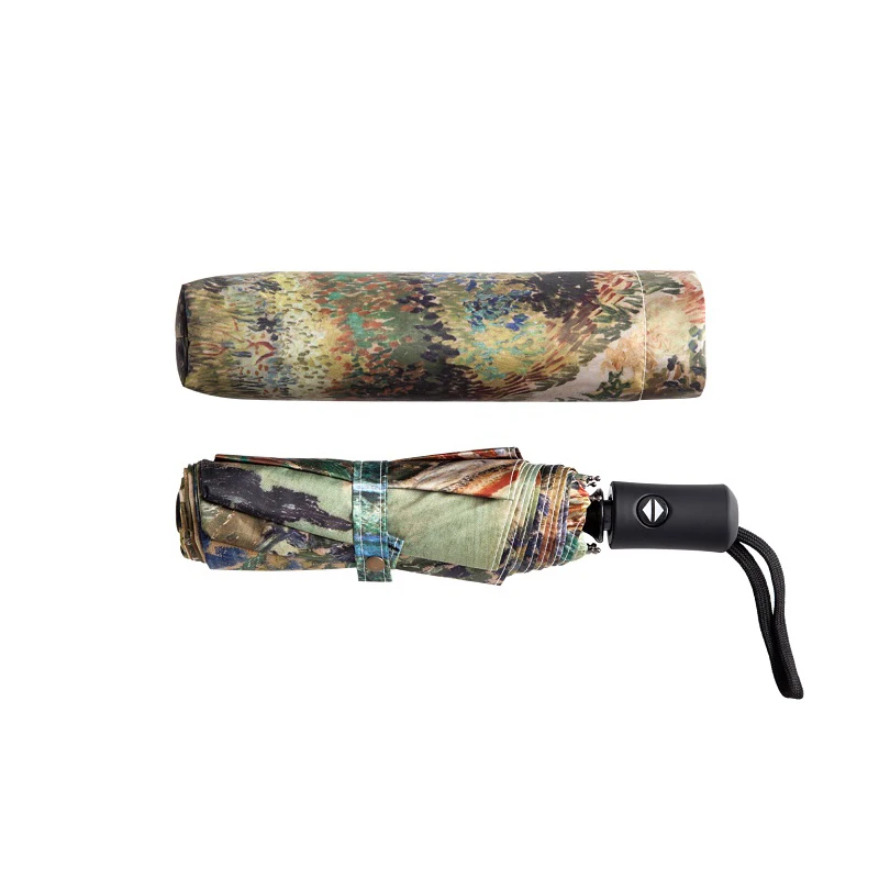 

Automatic Umbrella Rain Woman's Umbrellas Oli Painting Male Automatic Folding Umbrella For Man Female Parasol Paraguas