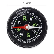 Mini Pocket Survival Liquid Filled Button Design Compass Derection Filled Mini for Climbing Hiking Camping Outdoor Black