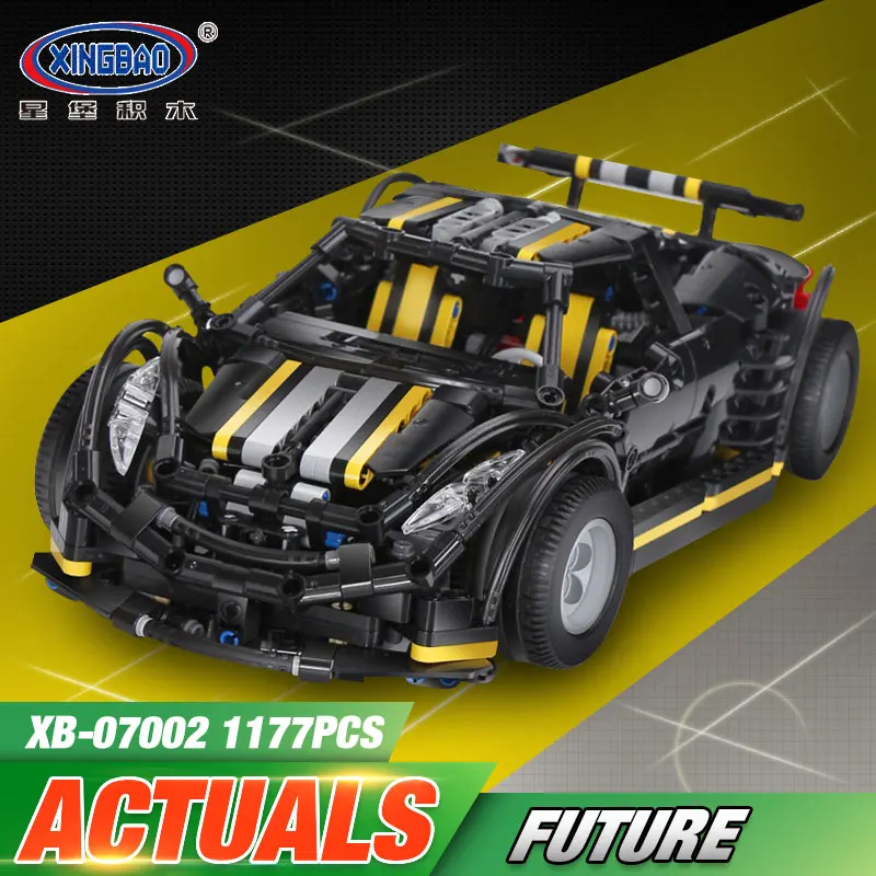 

XingBao 07002 1177Pcs New MOC Series The Balisong small Supercar Set children Educational Building Blocks Bricks Toys Model Gift