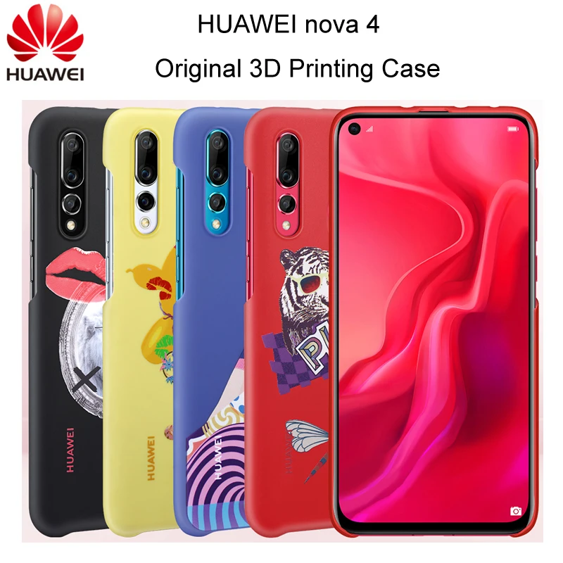 Оригинальный чехол для HUAWEI nova 4 с 3D принтом защитный Официальный цветной nova4
