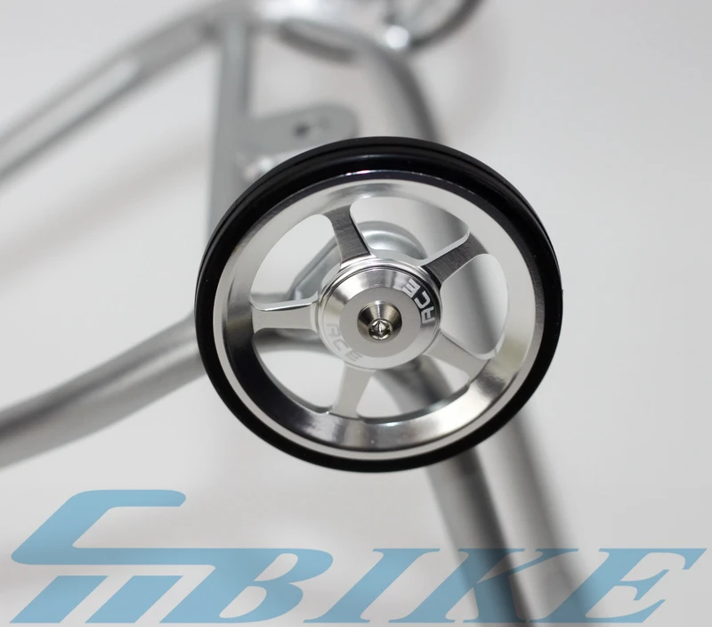 Discount Bicycle Small Shelf Aluminum Alloy Ultralight Bracket Mini - saving Power Tow Small Wheels for Brompton 1