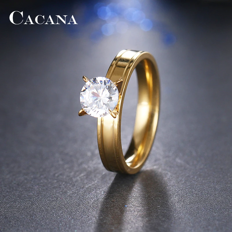 CACANA Stainless Steel Rings For Women Exquisite Personalized Fashion Jewelry Wholesale NO.R71