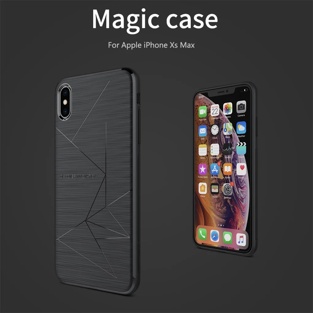 Для iPhone XS Маx Nillkin Magic чехол подходит для автомобильного магнитного держателя Роскошные ТПУ для iPhone XR XS адсорбции телефо