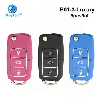 

OkeyTech 5pcs/lot B01 3 Button Luxury Black Rose Blue B Series Remote Key for Keydiy For KD200/KD900/URG200 Key Programmer B01-3