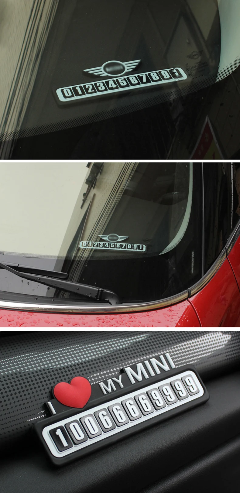 Номерной знак для телефона, световой дисплей, временное парковочное уведомление для BMW MINI COOPER S F54 F55 F56 F60 R55 R60, аксессуары