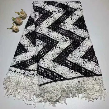 

Nigerian lace fabric African Lace Fabrics High Quality Cord Guipure Lace Fabric Women Nigerian Water Soluble Lace Fabric df80-79