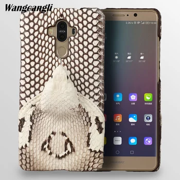 

wangcangli Leather python skin cover back cover For HUAWEI Mate 9 case python skin high-end custom phone case For HUAWEI P20