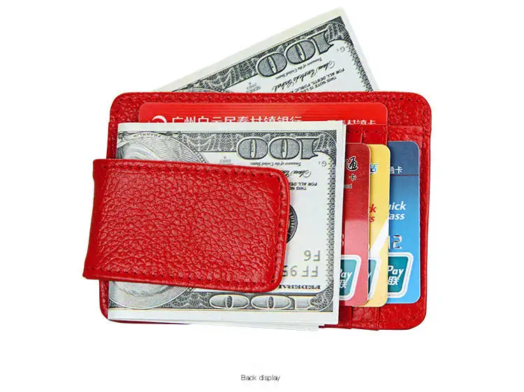 LAOSHIZI LUOSEN тонкий банк/ID/кредитной держатель для карт пояса из натуральной кожи для мужчин RFID кошелек клип магнитная визитница kartvizitlik порте carte