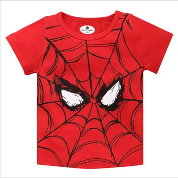 

2-8 years superhero spiderman T shirts Baby boy T shirt boys Tees tops Children T-shirts Kids Summer Clothes for birthday gifts