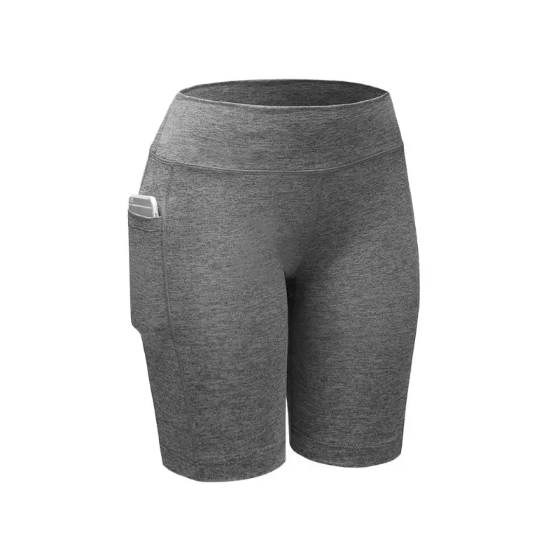 Quick Dry Women Compression Shorts Elastic Running Fitness Gym Shorts Feminino Fitness Workout Shorts with Pocket HX02