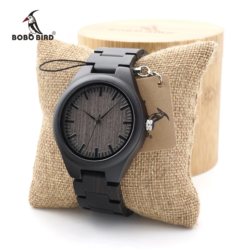BOBO BIRD Antique Unique Design Men watches Wooden Quartz Wrist Watch with Full Wood Band in Gift Box relojes hombre custom logo