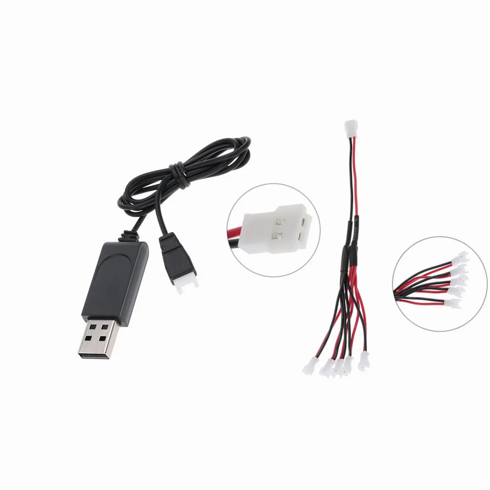 

3.7V 1 Converting 5 Li po Battery Balance with USB Charger Conversion Charging Cable Line for Cheerson CX-10 jjrc H20