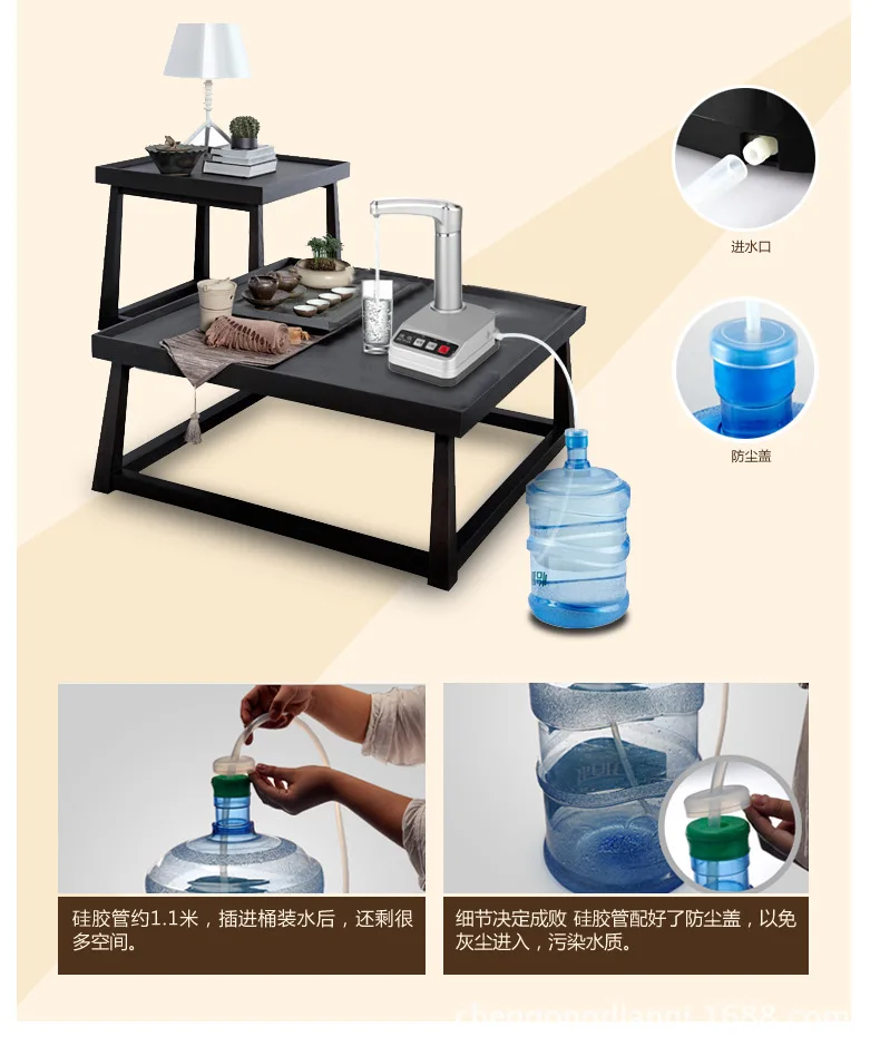 360 Rotary Mini Electric Automatic Water Dispenser Pump Water Drinking Machine Bottled Hot Cold Pure Water Suction Pressure
