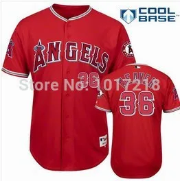 2015 YEAR/Cheap Men's Baseball Jersey #36 Jered Weaver Cool Base Embroidery Logos Size 48-56 | Спорт и развлечения