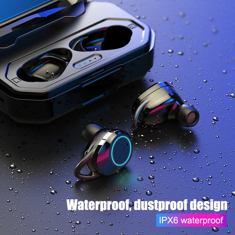 

Wireless Headphones TWS 5.0 Bluetooth Earphone 3000mAh Battery Smart Breathing Light Handsfree Stereo Headset With Microphone