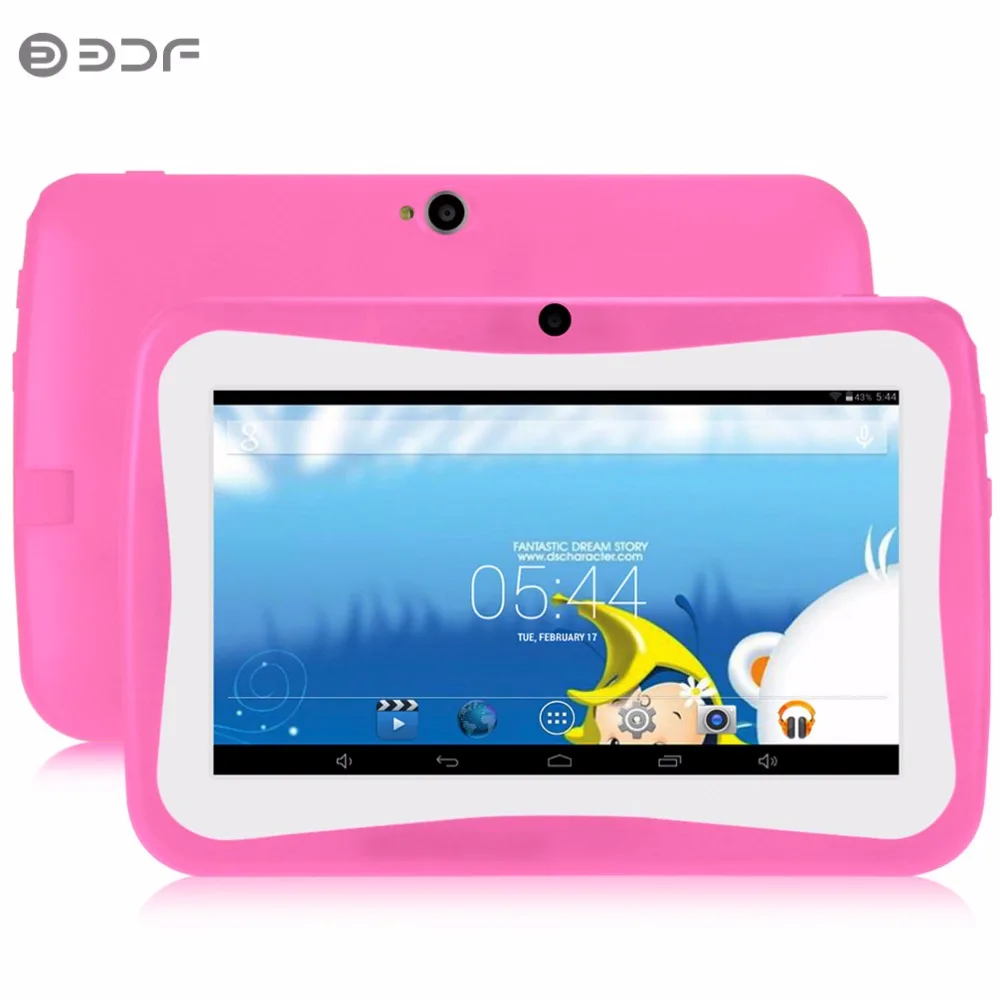 

7 Inch Children's Tablet PC Education Android 4.4 with Rubber holster Quad core Nice Design Learning entertainment tablet Pc