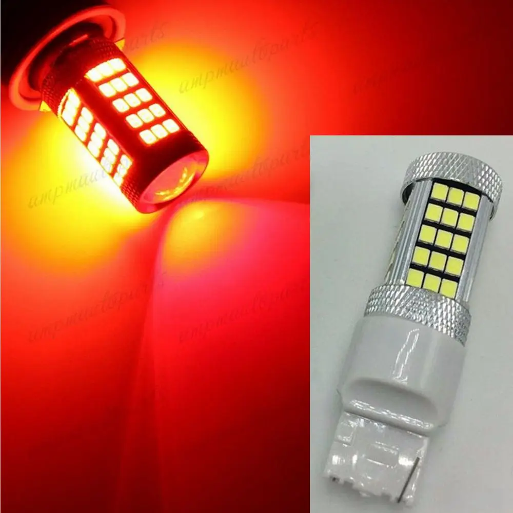 

Super Bright T20 W21W 7440 63 smd LED auto brake light car Backup Reverse Rear Direction Indicator 24V Bright Than 33 SMD Red