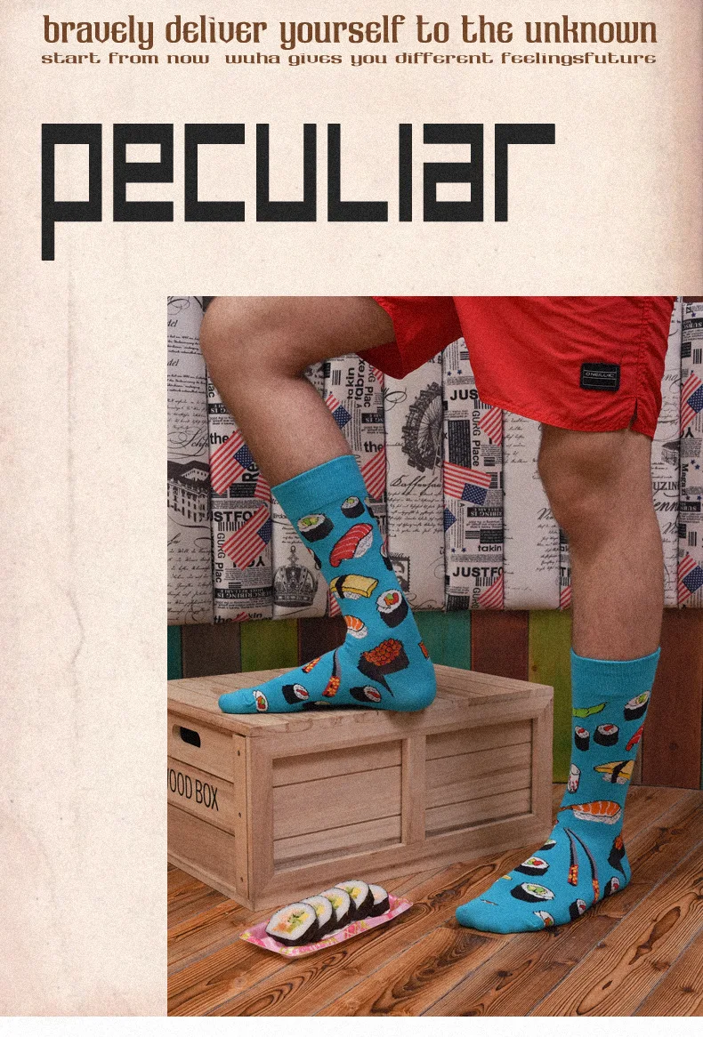 Новая мужская одежда, крутые цветные необычные Новые забавные повседневные носки из чесаного хлопка, носки с рисунками животных