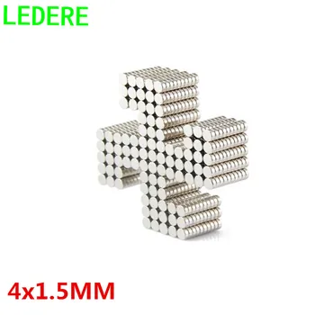 

LEDERE 100/200pcs 4x1.5mm 4x1.5 imanes de neodimio disc N35 Super strong round neo neodymium magnets 4*1.5 D 4*1.5mm 4x1.5 mm